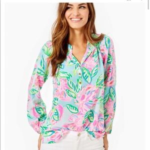 Lilly Pulitzer Elsa Top, Totally Blossom